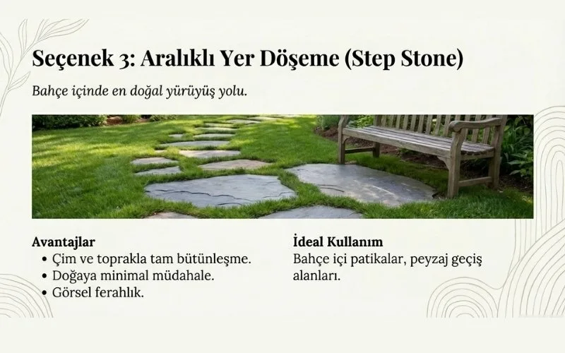 Aralıklı Yer Döşeme Taşları (Step Stone)
