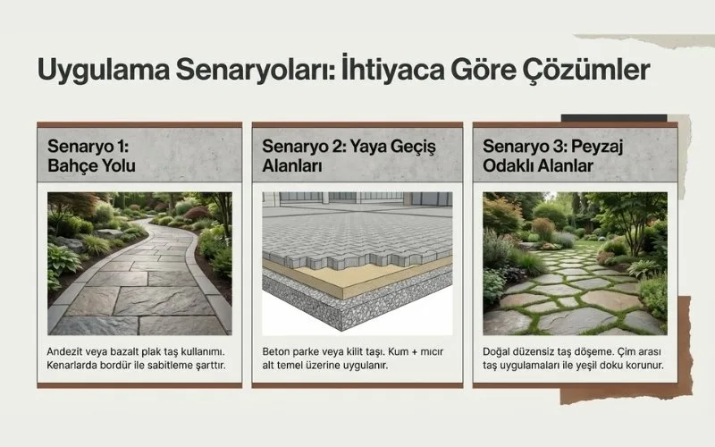 Toprak Zemine Taş Döşeme Fikirleri (Uygulama Senaryoları)