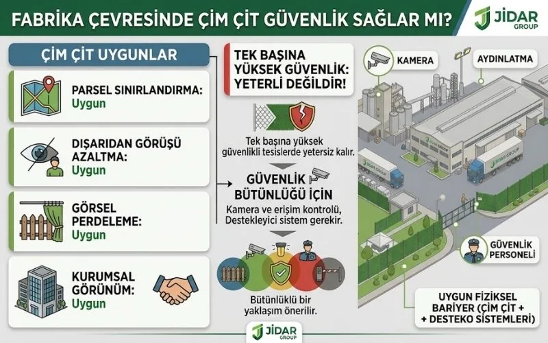 Fabrika Çevresinde Çim Çit Güvenlik Sağlar mı