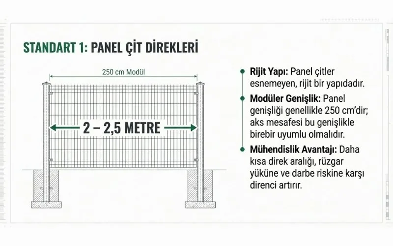 Panel Çit Direkleri Kaç Metre Arayla Dikilir?