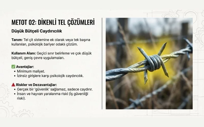 Dikenli Tel ile Tarla Çevirme