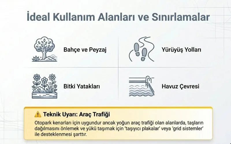 Hangi Alanlarda Çakıl Taşı Döşeme Tercih Edilmeli?