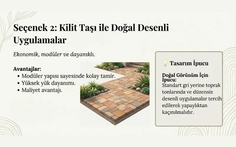 Kilit Taşı ile Doğal Desenli Uygulamalar