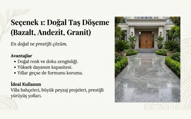 Doğal Taş Döşeme (Bazalt, Andezit, Granit)