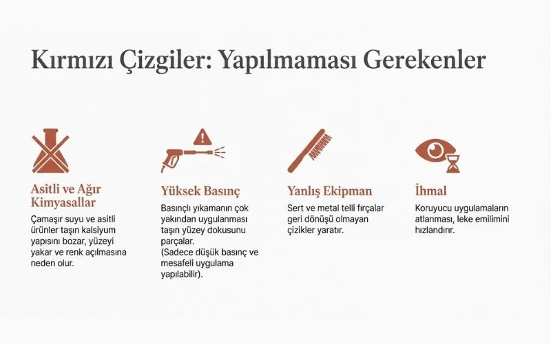 Doğal Taş Bakımında En Sık Yapılan Hatalar