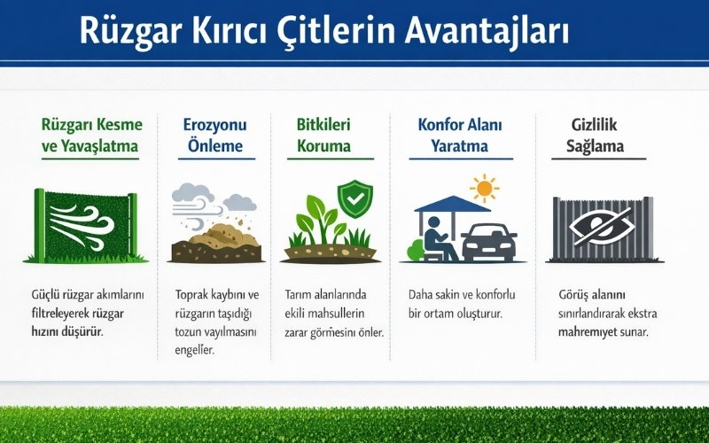 Rüzgar Kırıcı Çitlerin Avantajları