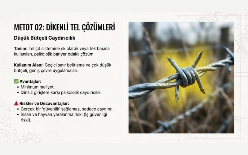 Tarla Etrafı Çevirme Yöntemleri 5 Dikenli Tel ile Tarla Çevirme
