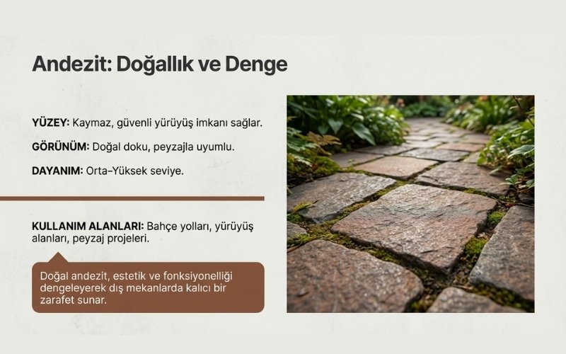 Toprak Zemine Taş Döşeme Fikirleri 6 Andezit Taş Döşeme