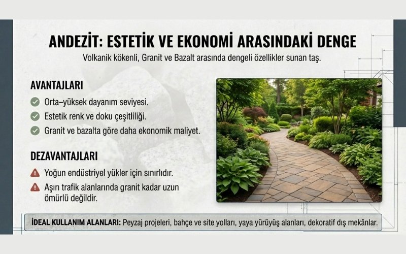 Andezit Zemin Taşı Nedir Avantajları ve Kullanım Alanları