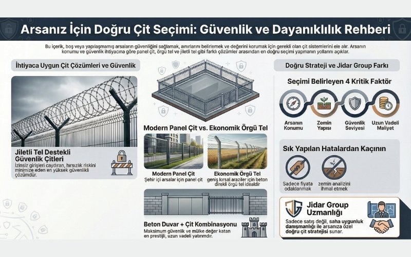 Arsa Çevresi İçin Çit Seçimi 2 Güvenlik, Dayanıklılık ve Uzun Ömür İçin En Uygun Çit Tipleri