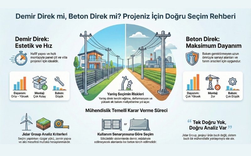 Demir Direk mi Beton Direk mi