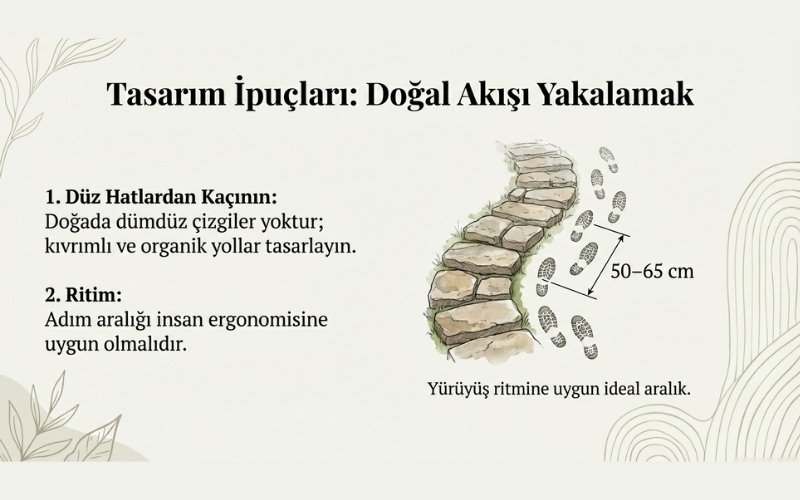 Yer Döşeme Taşları ile Doğal Görünümlü Yürüyüş Yolları 11 Doğal Görünümlü Yürüyüş Yolu Tasarım İpuçları