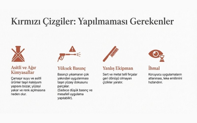 Doğal Taş Bakımında En Sık Yapılan Hatalar