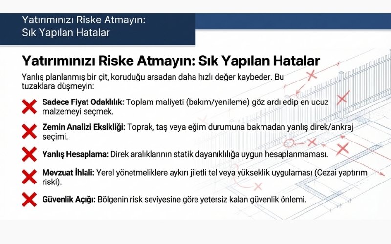 Arsa Çevresi İçin Çit Seçimi 10 En Sık Yapılan Hatalar