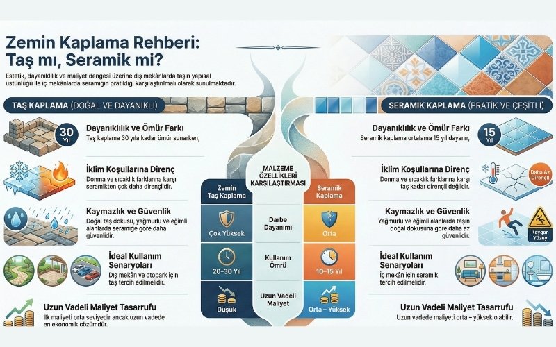 Granit, Bazalt, Andezit ve Diğer Doğal Taşlar İçin Uzun Ömürlü Bakım Rehberi