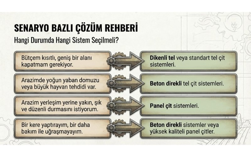 Tarla Etrafı Çevirme Yöntemleri 8 Hangi Durumda Hangi Sistem Tercih Edilmeli