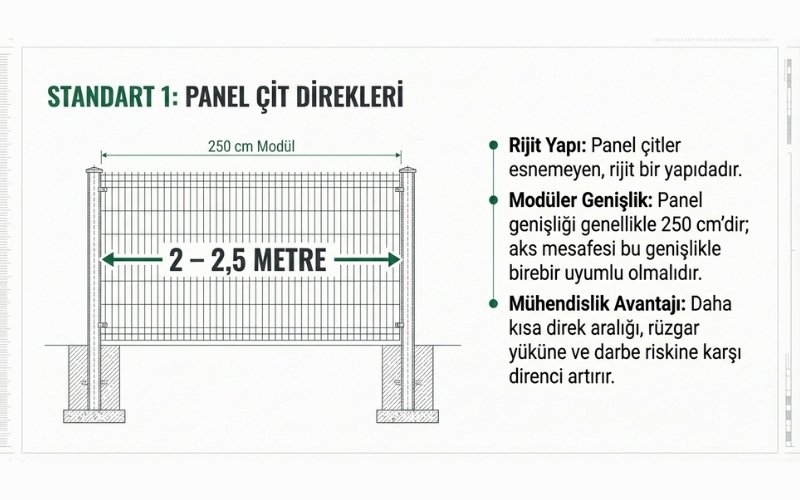 Panel Çit Direkleri Kaç Metre Arayla Dikilir?