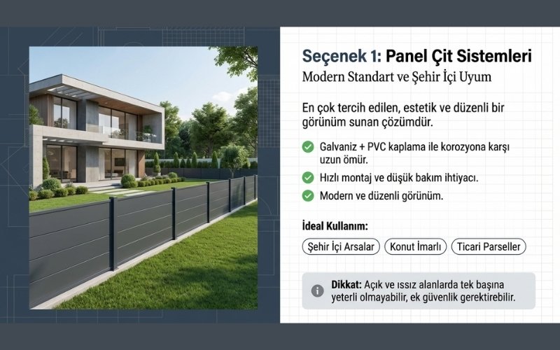 Arsa Çevresi İçin Çit Seçimi 5 Panel Çit Sistemleri