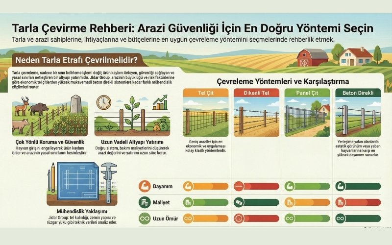 Tarla Etrafı Çevirme Yöntemleri 2 Tarla Etrafı Çevirme Yöntemleri