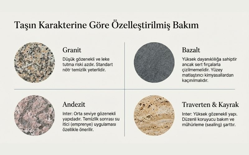 Taş Türüne Göre Temizlik ve Bakım Farkları