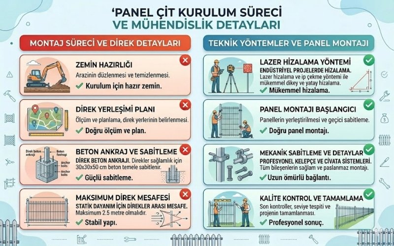 Panel Çit Kurulum Süreci ve Mühendislik Detayları