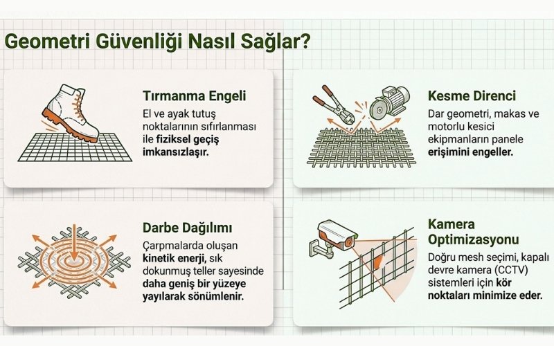Panel Çit Sistemleri Tırmanma Önleme