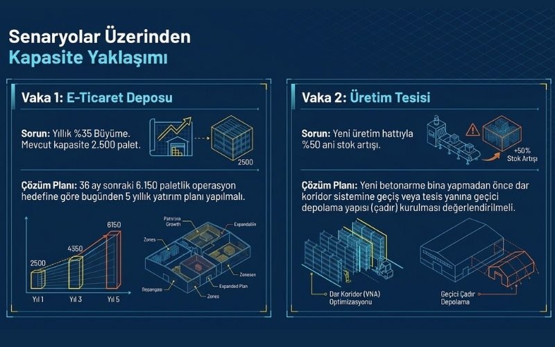 Depo Kapasitesi Nasıl Hesaplanır? 10 depo çadırı kullanım senaryosu e ticaret deposu üretim tesisi