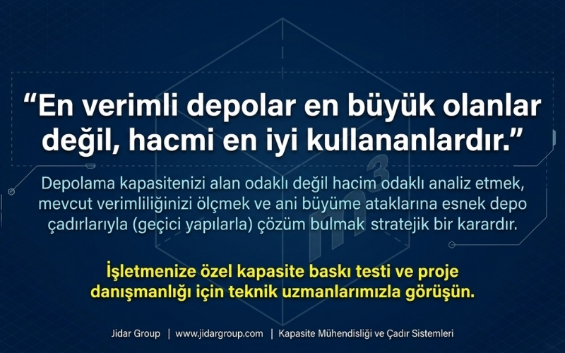 Depo Kapasitesi Nasıl Hesaplanır? 22 endüstriyel depo çadırı