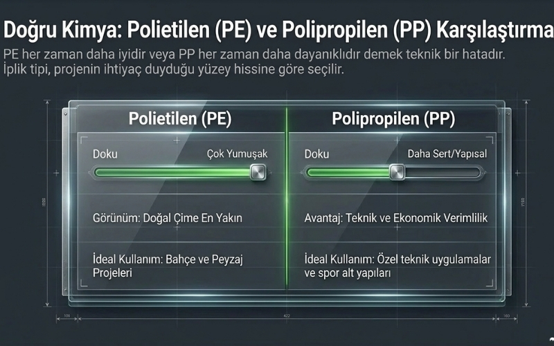 İsuni çim iplik Tipi PE mi PP mi