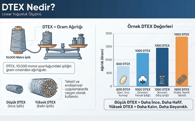 sentetik çim dtex iplik