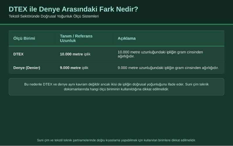 DTEX ile Denye Arasındaki Fark Nedir