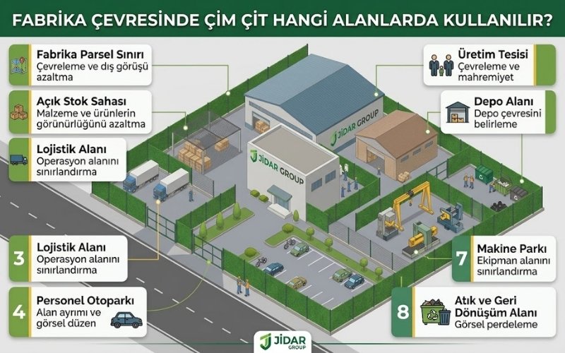 Fabrika ve İşletme Çevresinde Çim Çit Kullanımı 21 Fabrika Çevresinde Çim Çit Hangi Alanlarda Kullanılır