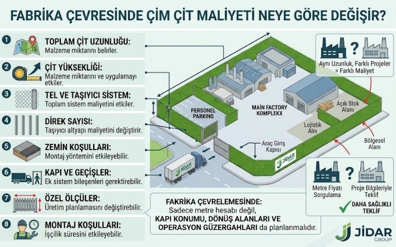 Fabrika ve İşletme Çevresinde Çim Çit Kullanımı 32 Fabrika Çevresinde Çim Çit Maliyeti Neye Göre Değişir