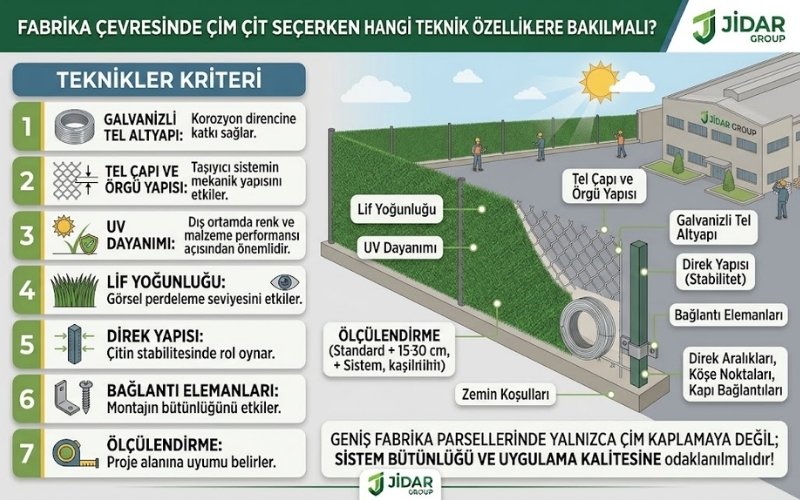 Fabrika ve İşletme Çevresinde Çim Çit Kullanımı 25 Fabrika Çevresinde Çim Çit Seçerken Hangi Teknik Özelliklere Bakılmalı