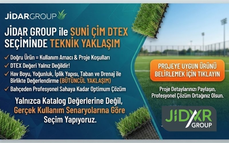 Jidar Group ile Suni Çim Dtex Seçimi