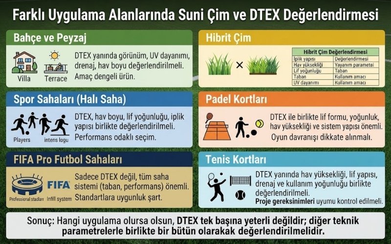 Kullanım Alanlarına Göre Suni Çimde DTex Değerlendirmesi