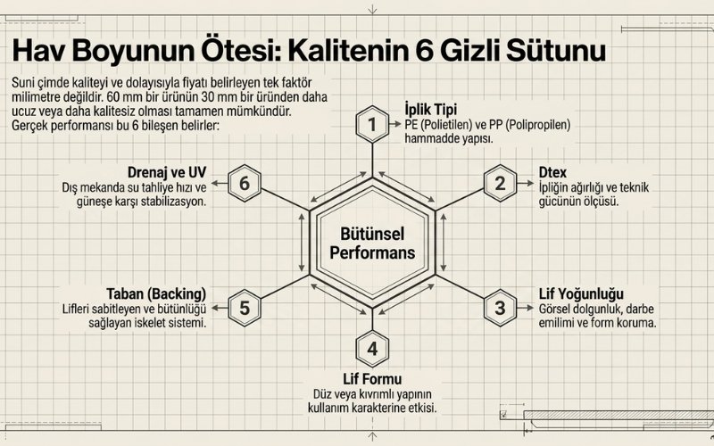 Suni Çim Kaç mm Olmalı? 29 Suni Çim Seçerken Hav Boyu ile Birlikte Hangi Özelliklere Bakılmalı