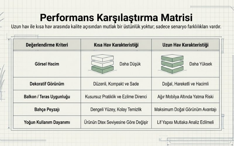 Suni Çim Kaç mm Olmalı? 28 Suni Çimde Uzun Hav mı Kısa Hav mı Daha İyi?